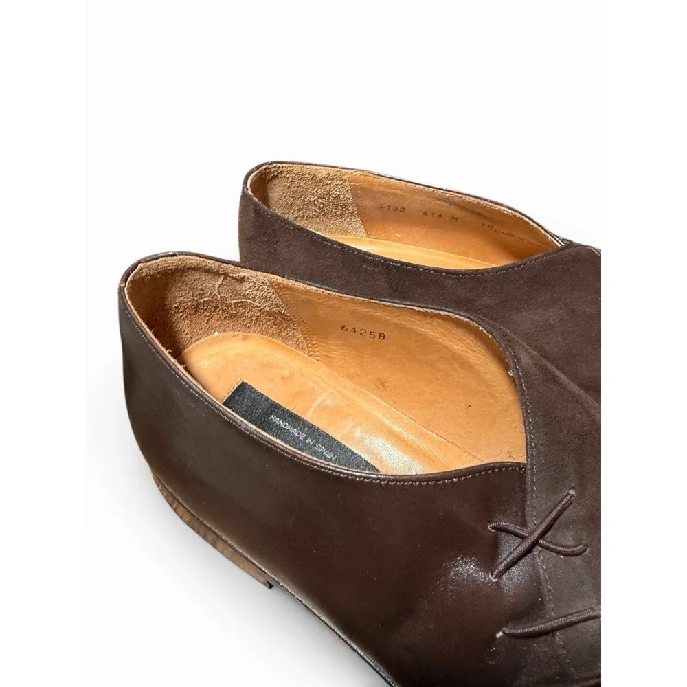 Avventura Men's Brown Slip-On Dress Shoes‎ with Casual Strap Sz 10 Made in Spain